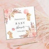 Baby shower pampas roos goudthee notitieboek