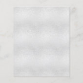 Baby shower pampas zilveren teddybeer uitnodiging (Achterkant)