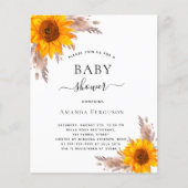 Baby shower pampas zonnebloemen (Voorkant)