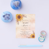 Baby shower pampas zonnebloemen bloesem flyer (Enkel)