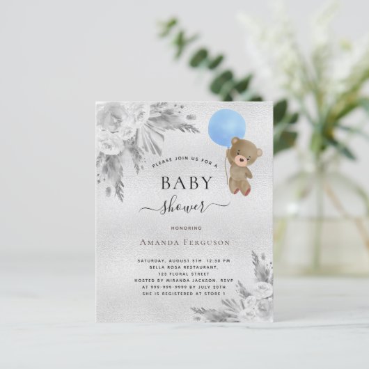 Baby shower pampasgras (Staand voorkant)