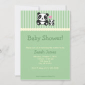 Baby shower Panda - Groen Kaart (Voorkant)