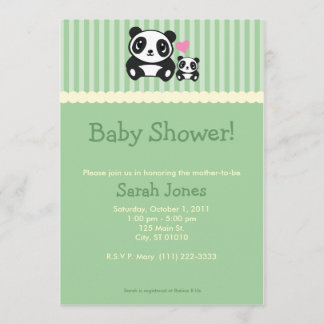 Baby shower Panda - Groen Kaart
