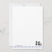 Baby shower Panda - Paars Kaart (Achterkant)