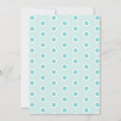 Baby shower Panda Sitting and Blue Polka Dots Kaart (Achterkant)