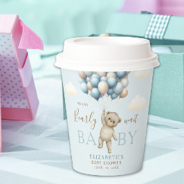 Baby Shower Paper Cups – Bear & Balloons  Papieren Bekers
