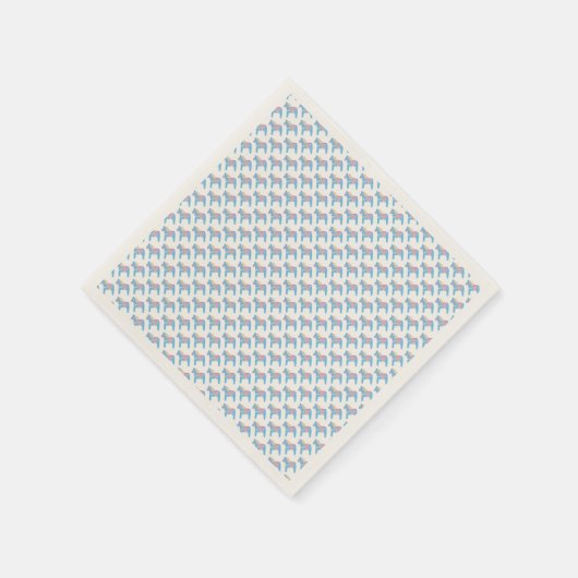Baby shower Paper Napkins met Dala Horses Servet (Hoek)