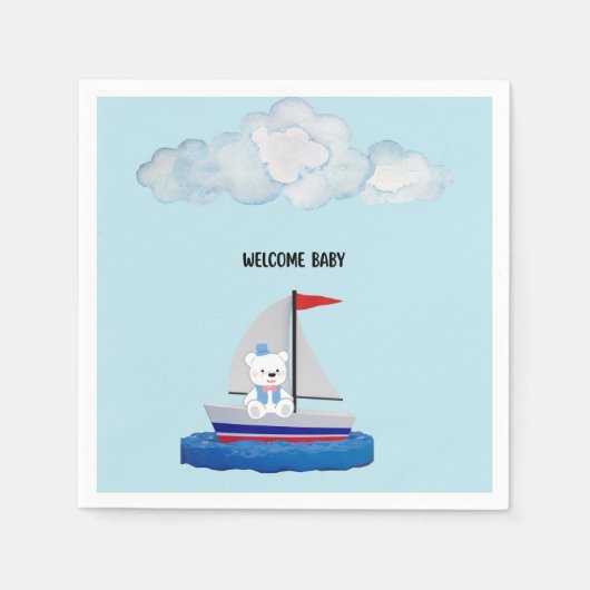 Baby Shower Paper Napkins Servet (Voorkant)