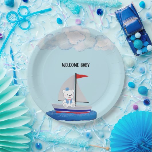 Baby Shower Paper Plates Papieren Bordje (Feest)