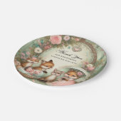 Baby shower Papier Borden Edeldieren Papieren Bordje (Gekanteld)