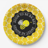 Baby shower Papier Borden met Honey Bee Theme Papieren Bordje (Voorkant)