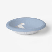 Baby shower papier kom blauw eendje ontwerp (Gebogen)