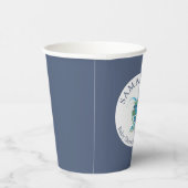 Baby shower papier kopjes jongen blauw Zee schildp Papieren Bekers (Rechts)