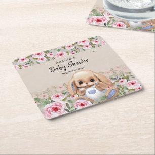 Baby shower Papier Onderzetter met schattig ontwer