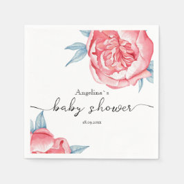 Baby shower papier servet pioenrozen