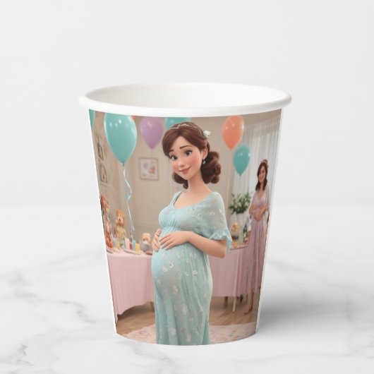 Baby shower papieren bekers (Voorkant)