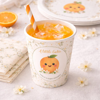 Baby Shower Papieren Bekers Een Klein Schattig Din