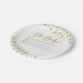 Baby Shower Papieren Bord (Gekanteld)