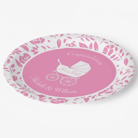  Baby shower Papieren Bordje (Gekanteld)