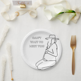 Baby Shower Papieren Bordje