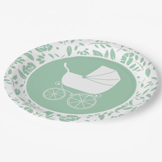 Baby shower Papieren Bordje (Gekanteld)