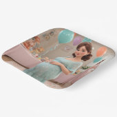 Baby shower papieren bordje (Gebogen)