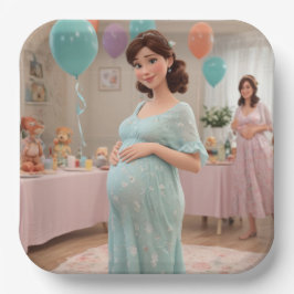 Baby shower papieren bordje