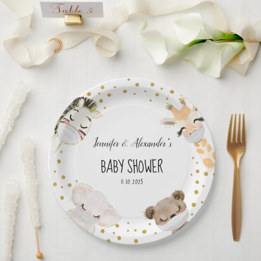 Baby shower papieren bordje (Huwelijk)