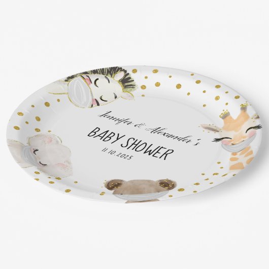 Baby shower papieren bordje (Gekanteld)
