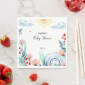 Baby shower papieren servet met design. (Insitu)