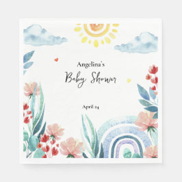 Baby shower papieren servet met design.