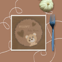 Baby Shower Papieren Servetjes Beer Welpen Bos The