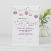 Baby shower Papierlantaarn Kaart (Staand voorkant)