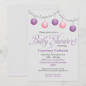 Baby shower Papierlantaarn Kaart (Voorkant / Achterkant)