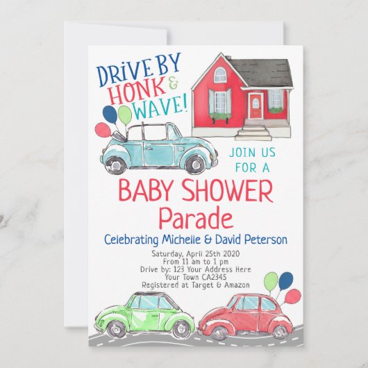 baby shower Parade Kaart (Voorkant)