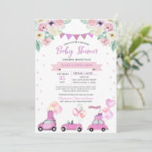 Baby shower Parade Uitnodiging (Staand voorkant)