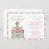 Baby shower Parenthood Coral Mint Kaart (Voorkant / Achterkant)