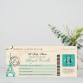 Baby shower  Paris Boarding Pass Kaart (Staand voorkant)