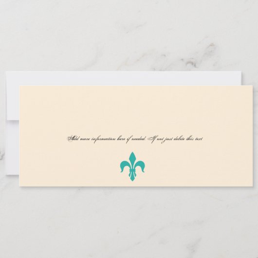 Baby shower  Paris Boarding Pass Kaart (Achterkant)