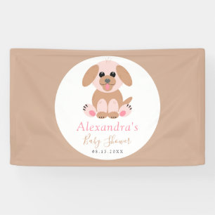 Baby shower Partij Aangepaste Puppy Neutraal Spandoek