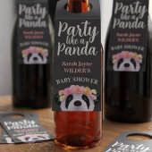 Baby shower Partij als Panda Bottle Hanger Label