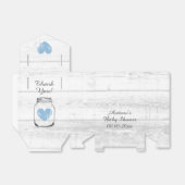 Baby shower-partij van White wood grain boy Bedankdoosjes (Uitgevouwen)