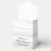 Baby shower-partij van White wood grain boy Bedankdoosjes (Geopend)