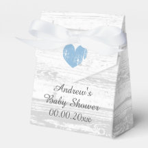 Baby shower-partij van White wood grain boy