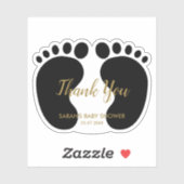Baby shower partij wil je bedanken sticker (Vel)