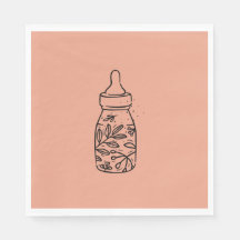 Baby shower Party Baby Bottle Luncheon Napkins