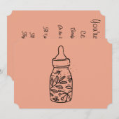 Baby shower Party Baby flesopening Kaart (Voorkant / Achterkant)