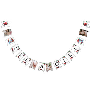 Baby shower Party Decor Waterverf Aardbeien Vlaggetjes