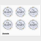 Baby shower Party Favor Sticker - Polka Dots (Vel)