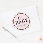 Baby shower Party Favor Sticker - Polka Dots (Envelop)